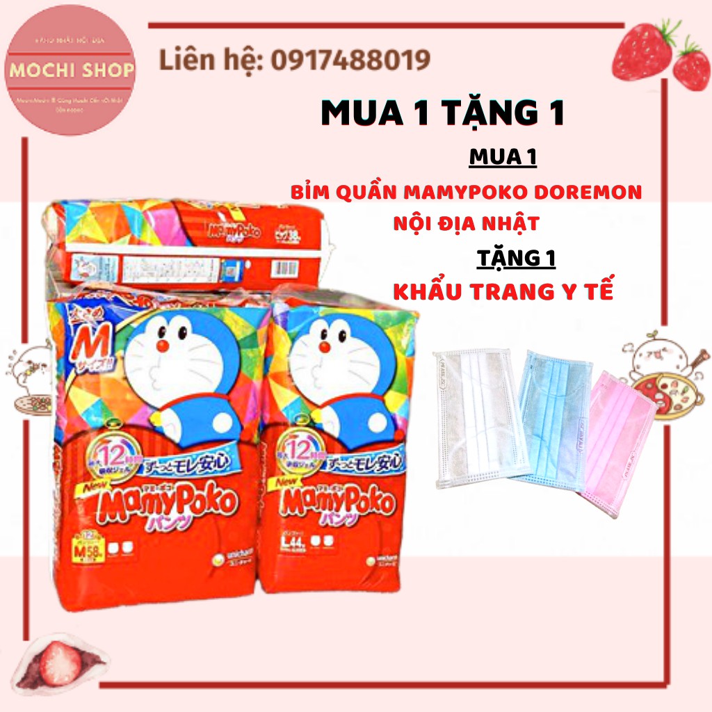 Bỉm quần Mamypoko Doraemon nội địa Nhật L44/XL38