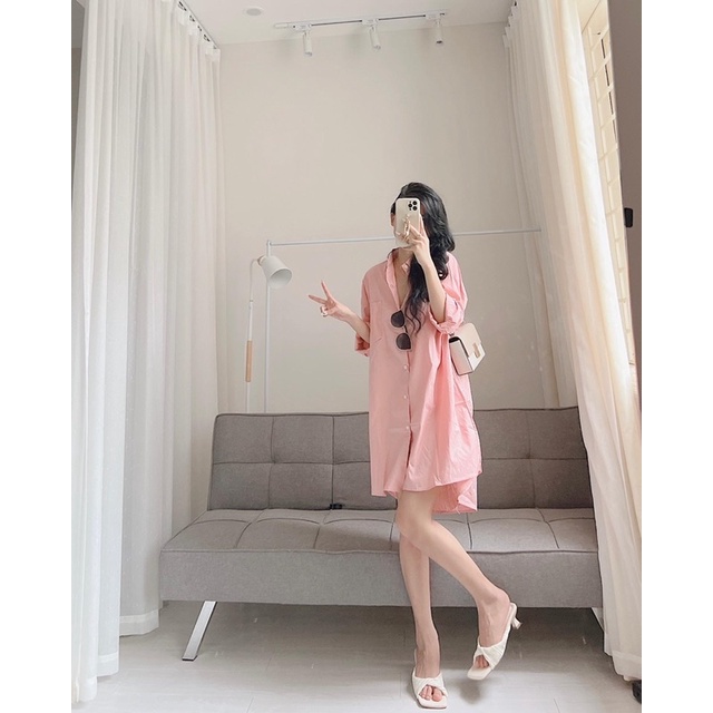 Váy sơ mi xuông basic Samhyewear