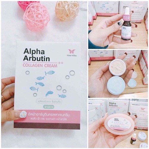 SET DƯỠNG TRẮNG DA " ALPHA ARBUTIN " COLLAGEN CREAM 4IN1