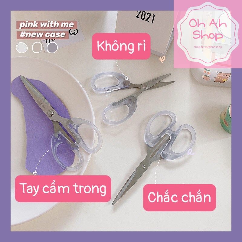 Kéo Tay Cầm Trong Suốt Siêu Xinh