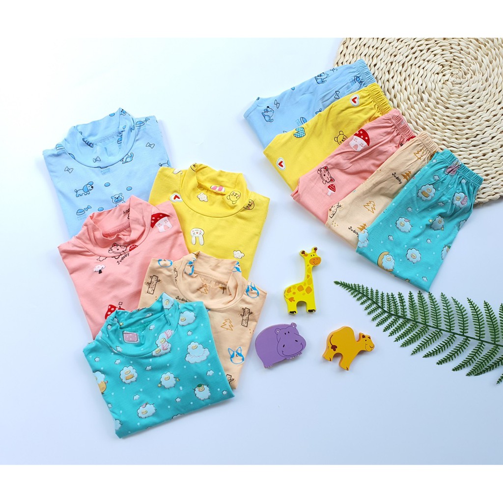 Bộ thun lạnh dài tay Minky Mom cao cổ cho bé ấm áp mua đông