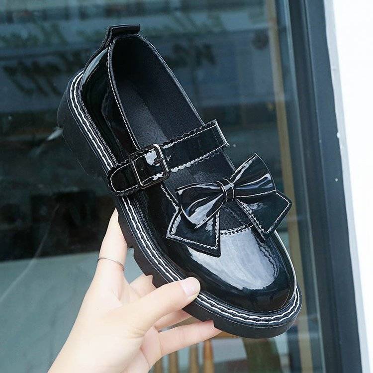 Giày Da Đính Nơ Phong Cách Lolita Nhật Bản Cho Nữ Size 35-44 41 jk 42 43