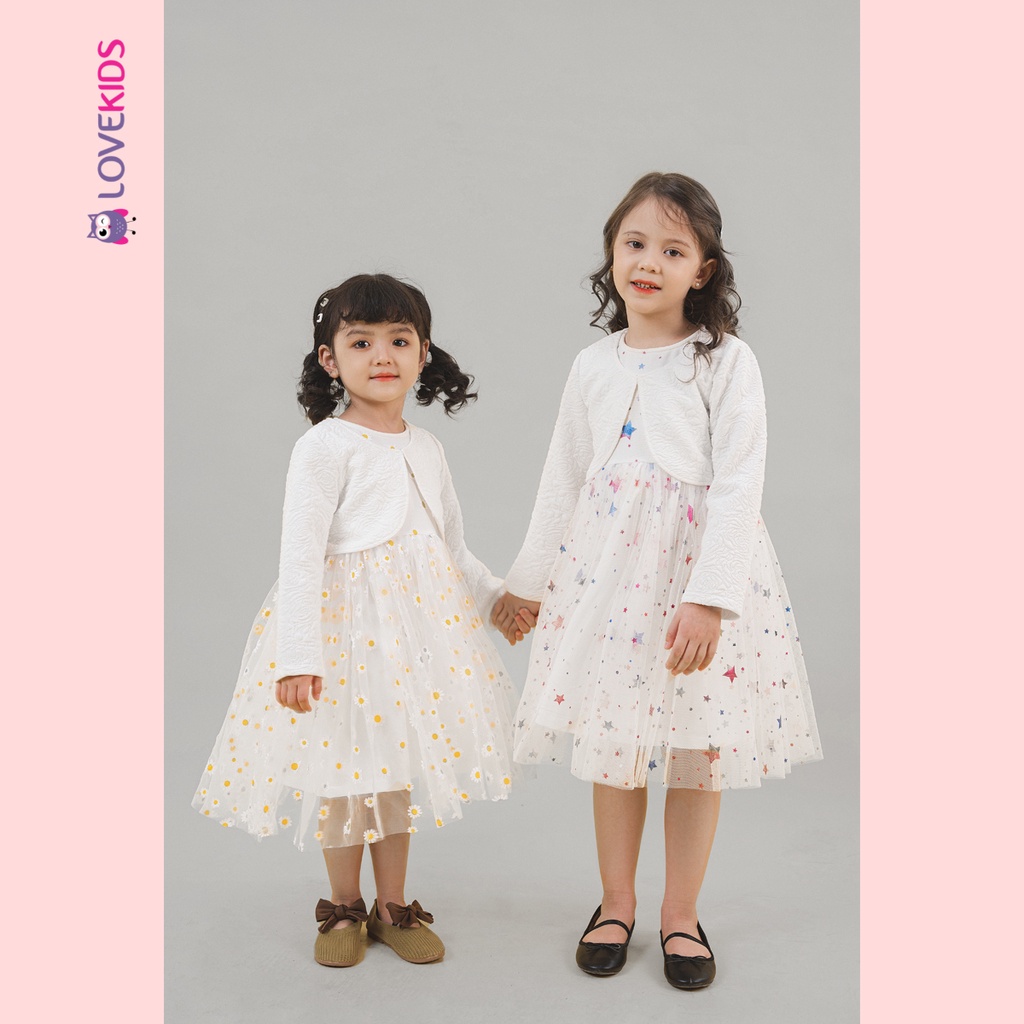 Váy công chúa kèm áo khoác trắng bé gái - Lovekids