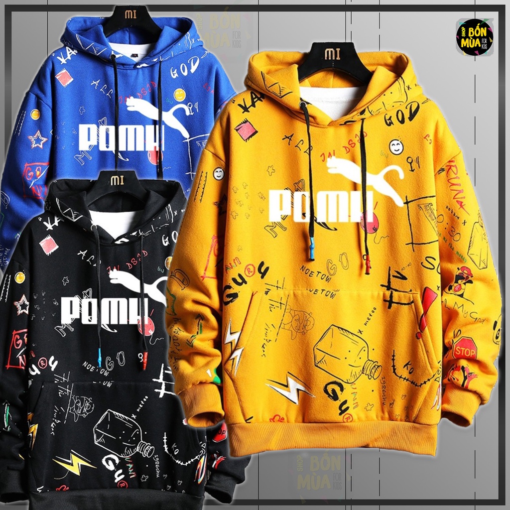 🍐 Áo Hoodie Bé Trai Size Đại Chất Da Cá - Shop Bốn Mùa