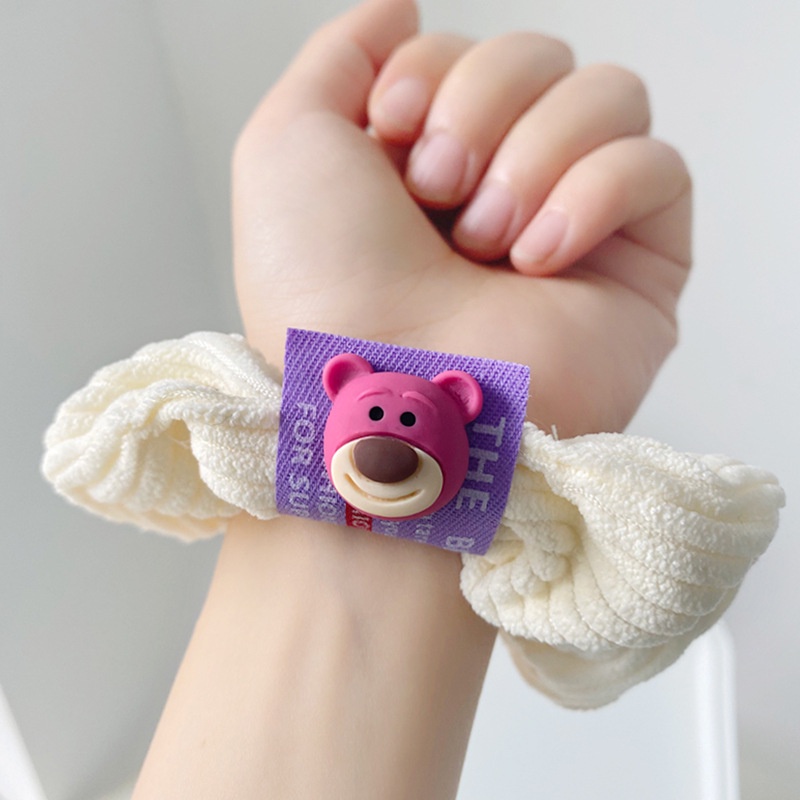 Cột tóc scrunchies gấu dâu tây Lots-o'-Huggin 'Bear Mua Tất (muatatshop)