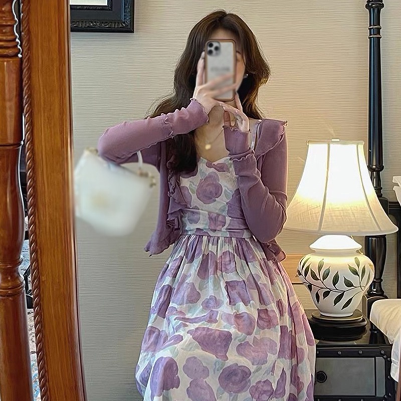 Áo Cardigan Dệt Kim Tay Dài Cổ Chữ V Màu Trơn Phong Cách Hàn Quốc Thời Trang Mùa Hè Cho Nữ