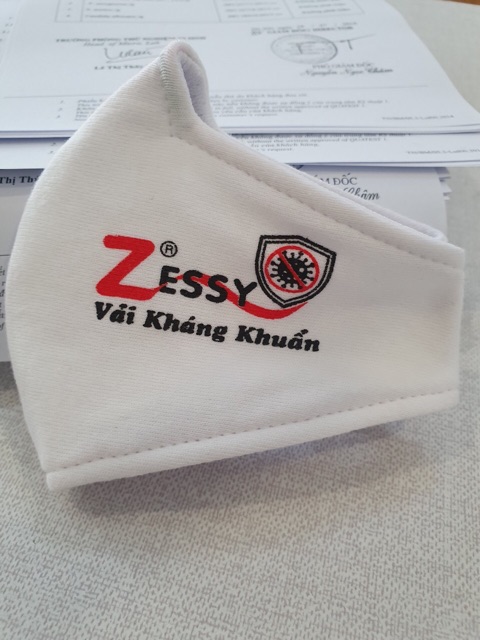 KHẨU TRANG VẢI KHÁNG KHUẨN 100% COTTON Zessy 3 chiếc