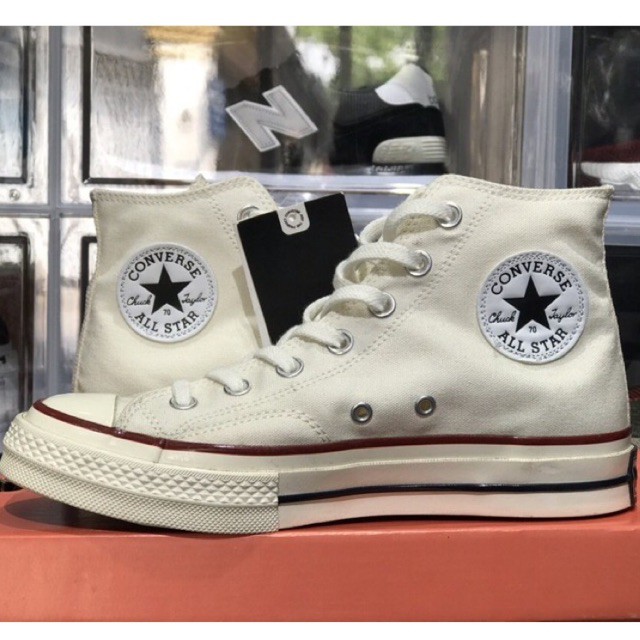 Giày thể thao Cv cao cổ trắng kem Giày sneaker nam nữ màu trắng kem full box | BigBuy360 - bigbuy360.vn