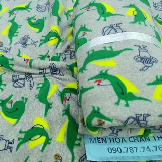 Sale 110k còn 99k💯Mền nỉ Thái💯KHỦNG LONG xanh lá văn phòng, đi học, du lịch