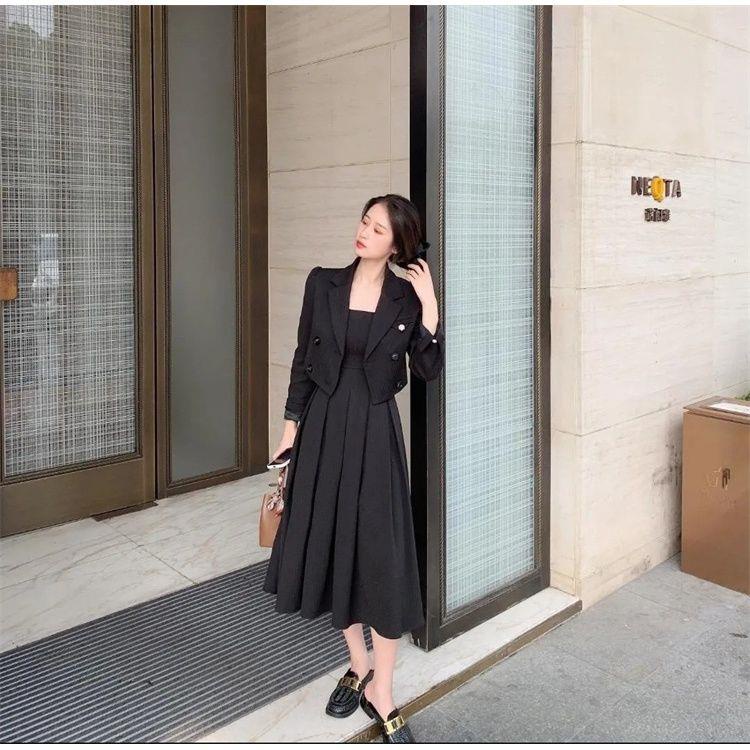 Đầm hai dây phong cách Pháp thời trang mùa thu năm 2021 cho nữ | BigBuy360 - bigbuy360.vn
