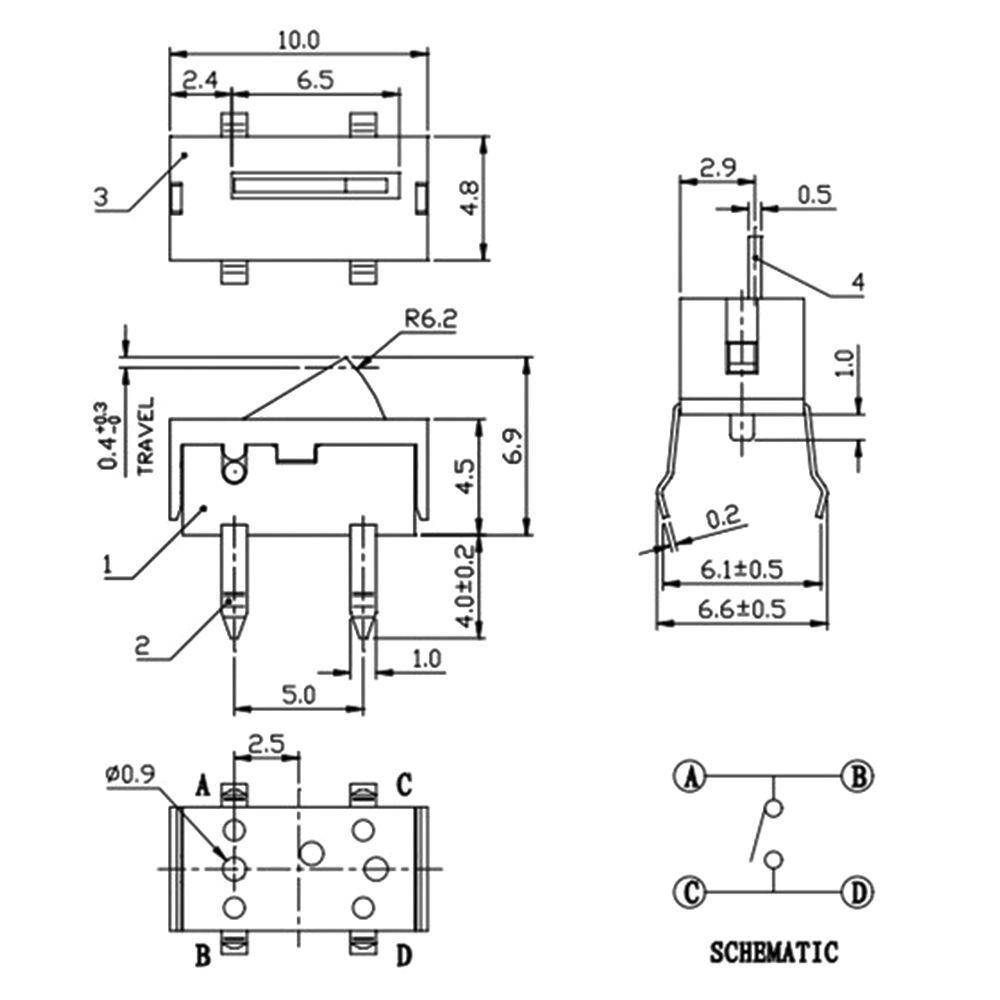 YOLA Set 40 Công Tắc Micro hạn chế 2 Pin Siêu Bền