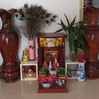Lông công phong thủy nguyên bình