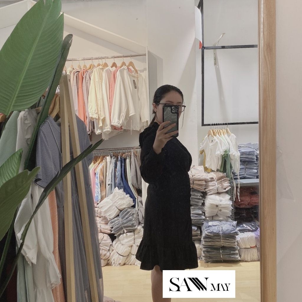 Đầm Bigsize (64-83kg) Váy Big Size Lớn Công Sở Dự Tiệc Sang Trọng SANJOLI Trẻ Trung Vải Thun, 2 Màu Trắng Đen VD016 | BigBuy360 - bigbuy360.vn