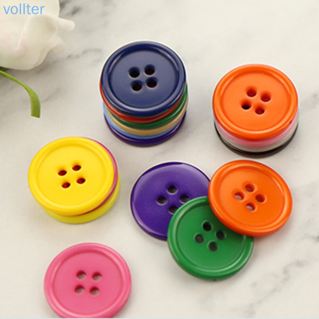 Set 100 Cúc Áo 4 Lỗ Nhiều Màu Sắc Tiện Dụng
