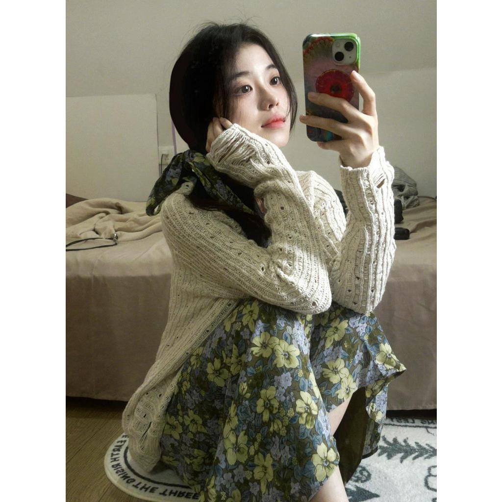 Áo sweater / Đầm Dây Hoa Khoét Rỗng 68296