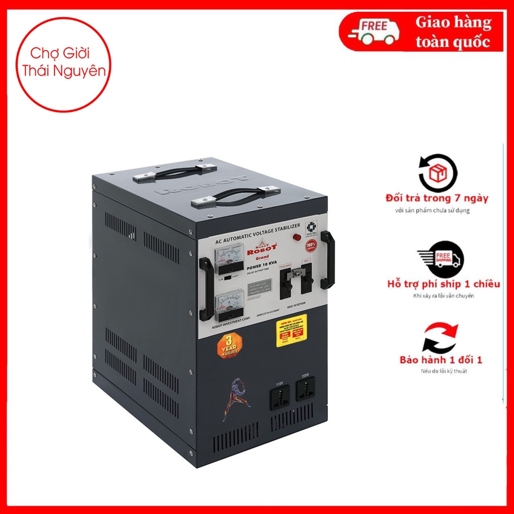 Ổn Áp Robot 1 Pha 10Kva 90 Ổn Định Lưới Điện Văn Phòng, Trong Gia Đình Với Ổn Áp 1 Pha