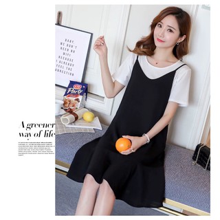 Set Váy bầu Yếm + áo cao cấp 2019