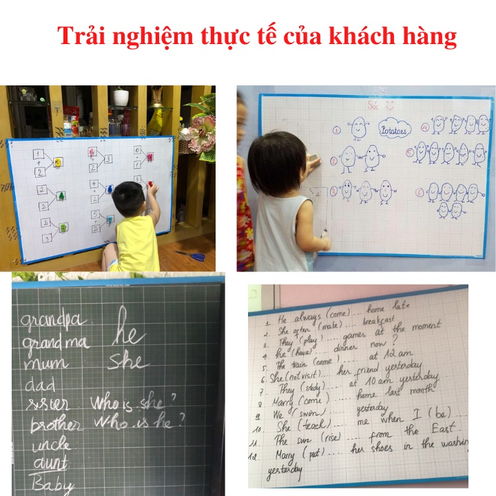 [Tặng 1 hộp Phấn] Bảng phụ 2 mặt cho giáo viên, bảng học nhóm, đồ dùng giáo viên iên có nẹp treo [Vpp Đặng Ngoan]