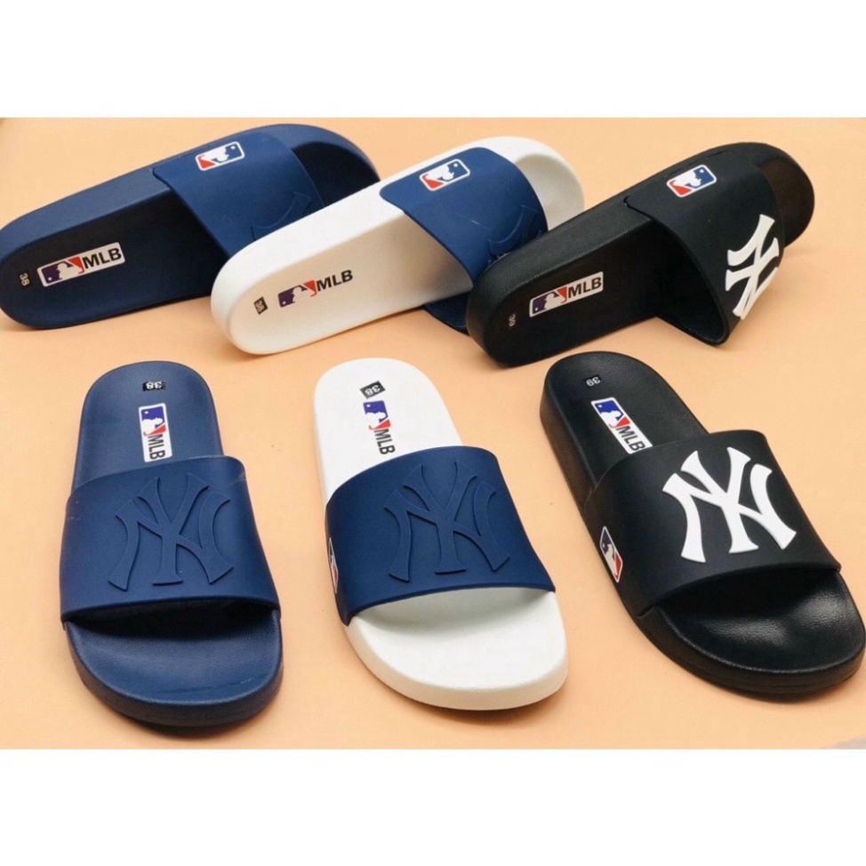⚡dép mlb xịn⚡ dép nam quai ngang ny mlb cao su bản đẹp đi êm NINSHOP