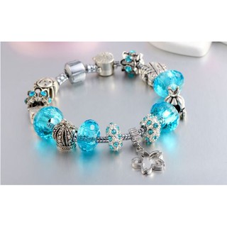 Vòng tay charm hoa pha lê siêu đẹp