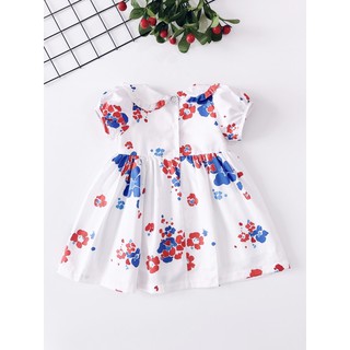 ĐẦM ANNIE CỔ SEN VIỀN BÈO HOA TRẮNG