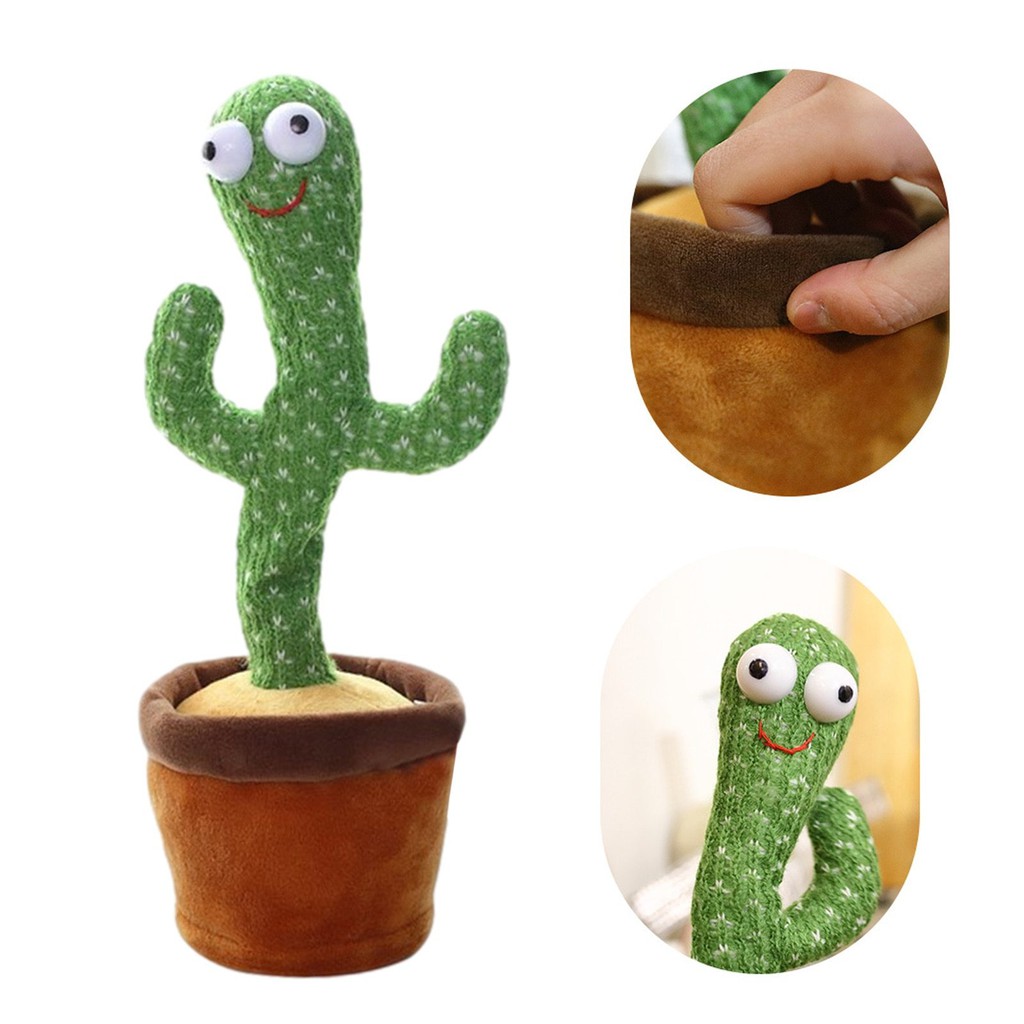 Giá thấp nhất☄♂Dancing Cactus Toy Đồ chơi khiêu vũ điện tử Lắc có bài hát Sang trọng Dễ thương giáo dục mầm non thú vị