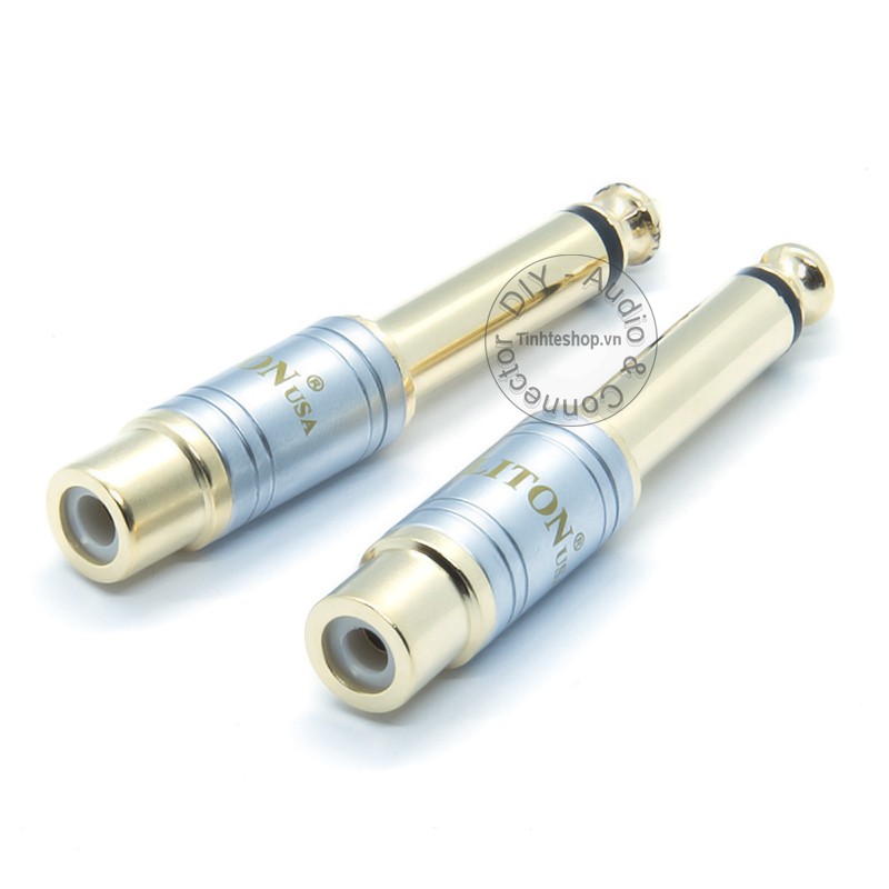 Jack 6 ly ra hoa sen 1 cặp - 1/4 TS to RCA female adapter