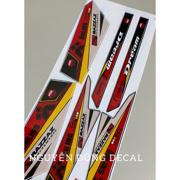 Tem chế nguyên bộ OhLins cho xe Dream_ Nguyễn Dũng Decal