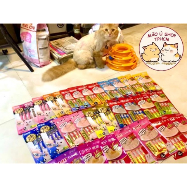 CIAO CHURU SÚP THƯỞNG CHO MÈO - COMBO 20-40 THANH MIX VỊ (HÀNG THÁI VÀ TRUNG)