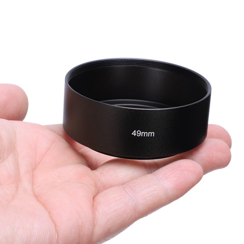 49Mm Mount Standard Metal Lens Hood for Canon Nikon Pentax Sony