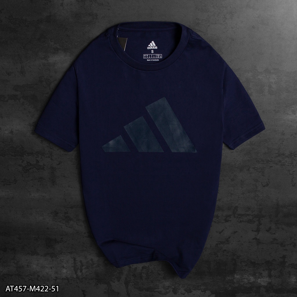 Áo thun Adidas in logo cùng màu 100% Cotton AT457 - áo thun nam VNXK
