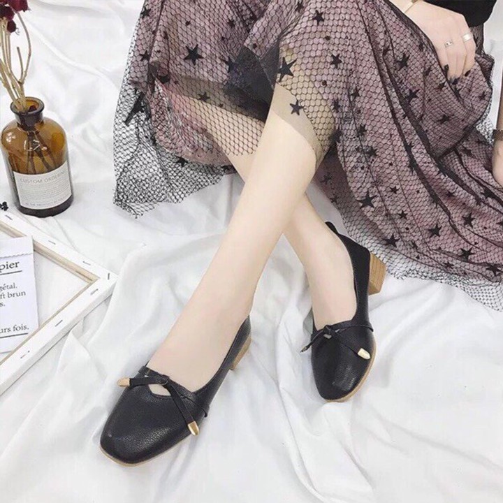 [Mã FASHIONG10 giảm 10k đơn 50k] [SALE BÙNG NỔ] Giày búp bê nơ ngang kiểu dáng công chúa đế vuông 3cm [form rộng] | WebRaoVat - webraovat.net.vn