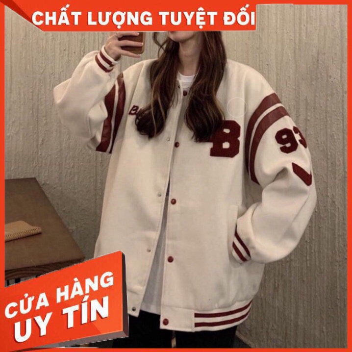 Áo Khoác Nữ, Áo Bomber IB93 Chất Kaki 2 Màu Đen/Trắng FreeSize - Hàng nhập khẩu