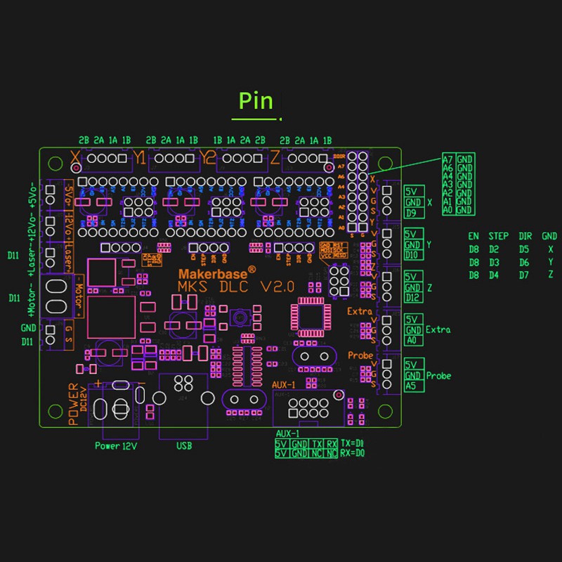 for MKS DLC Main Control Board CNC Control Board Engraving GRBL CNC Shield Compatible Motherboard MEGA328P