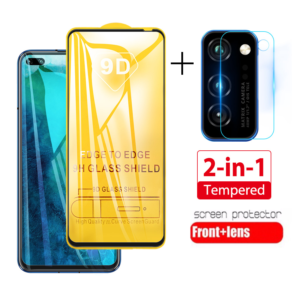 Kính Cường Lực 2 Trong 1 9d Bảo Vệ Toàn Màn Hình Cho Huawei Nova 6 Honor 9x Pro P20 Pro Lite Nova3E Honor 8x 10i 20i 20 Lite P30 Lite Nova 4e Nova 5t P Smart 2019 Mate20 Lite