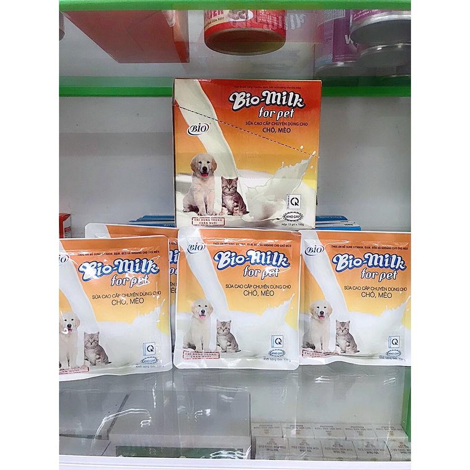Bio milk Sữa Sao Cấp Chuyên Dùng Cho Chó Mèo, Sữa Bột Thay Thế Sữa Mẹ Dành Cho Thú Cưng, Sữa Cho Chó Mèo