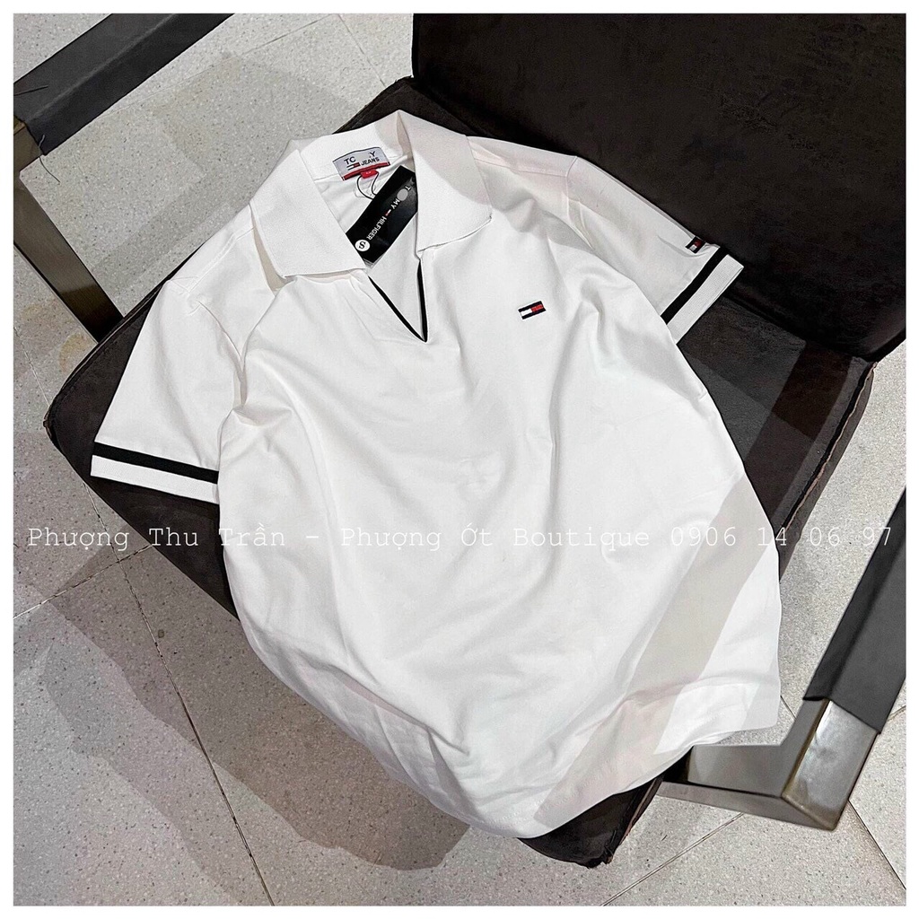 Áo Áo thun Polo viền đen logo - Chất đẹp