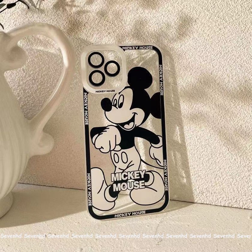 Ốp Điện Thoại Hình Chuột Mickey Mắt Thiên Thần Cho iPhone 14 13 12 11 Pro Max SE2020 X XR Xs Max 7 8 6 6s Plus