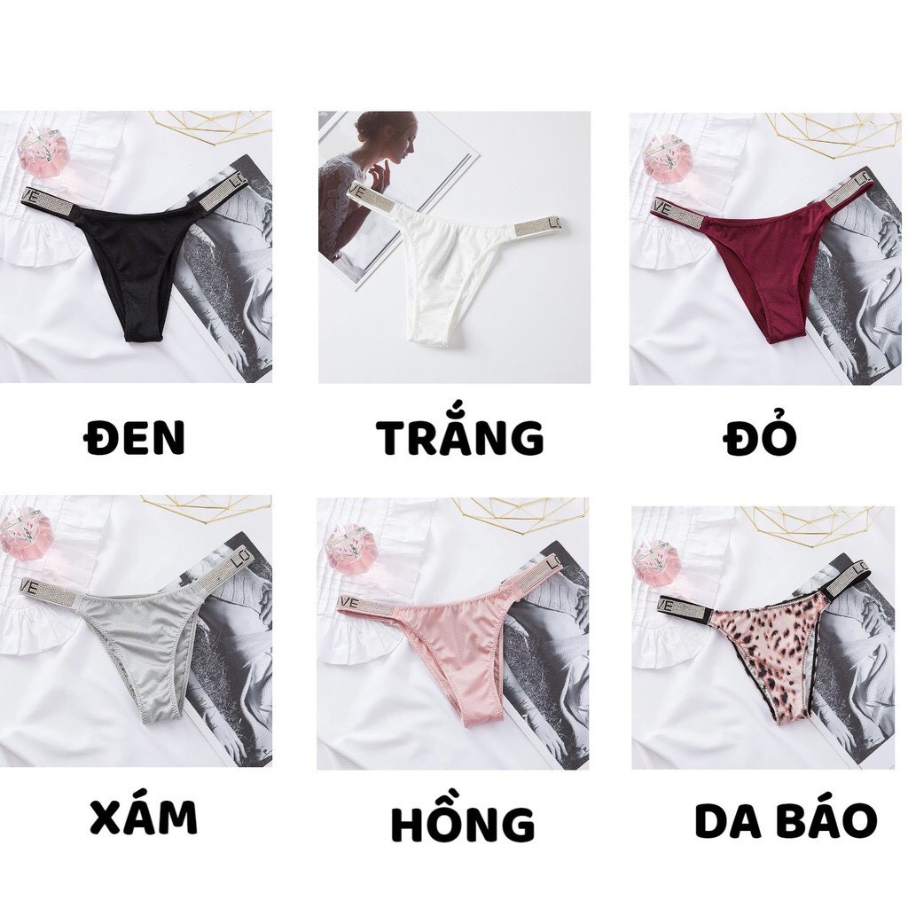 Quần Lót Nữ - Quần Lót Lọt Khe Cao Cấp Sexy thiết kế Cạp đính đá LOVE DAN STORE MÃ BT8