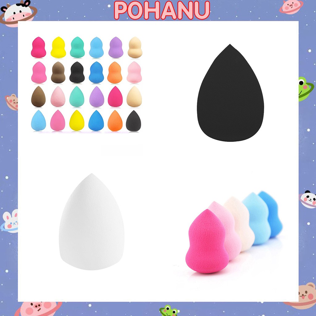 Bông mút trang điểm Pohanu mút tán kem nền hồ lô giọt nước siêu mềm MT11
