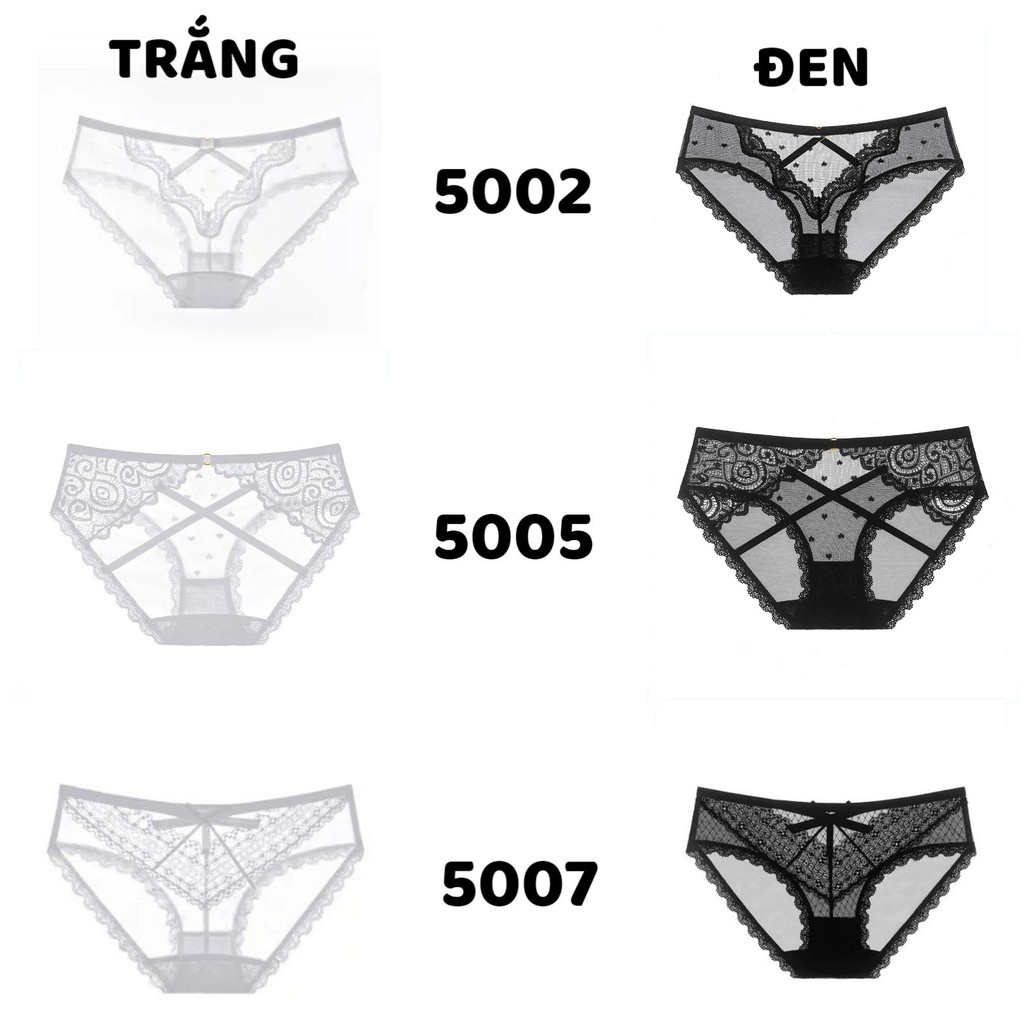 Quần Lót Nữ Ren Sexy Cao Cấp mềm mại đan chéo cá tính sexy mẫu 500X