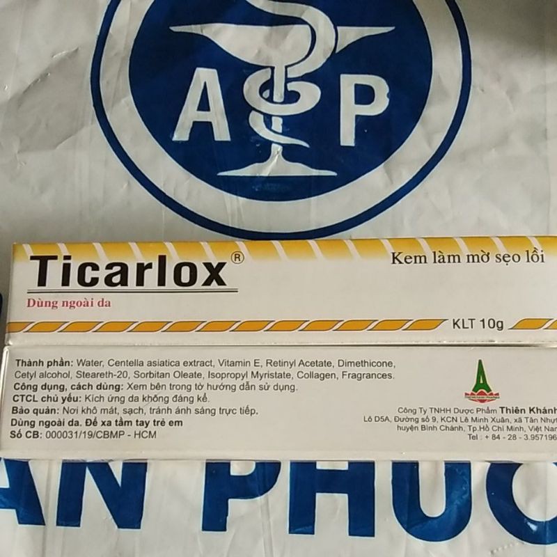 Ticarlox làm mờ sẹo lồi