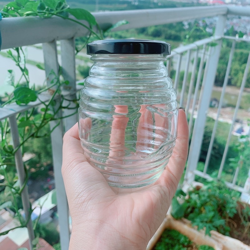 Hũ thủy tinh con ong loại tốt, đựng mật ong, chưng yến, đựng gia vị nhà bếp,chịu nhiệt, an toàn sức khỏe 100ml, 200ml