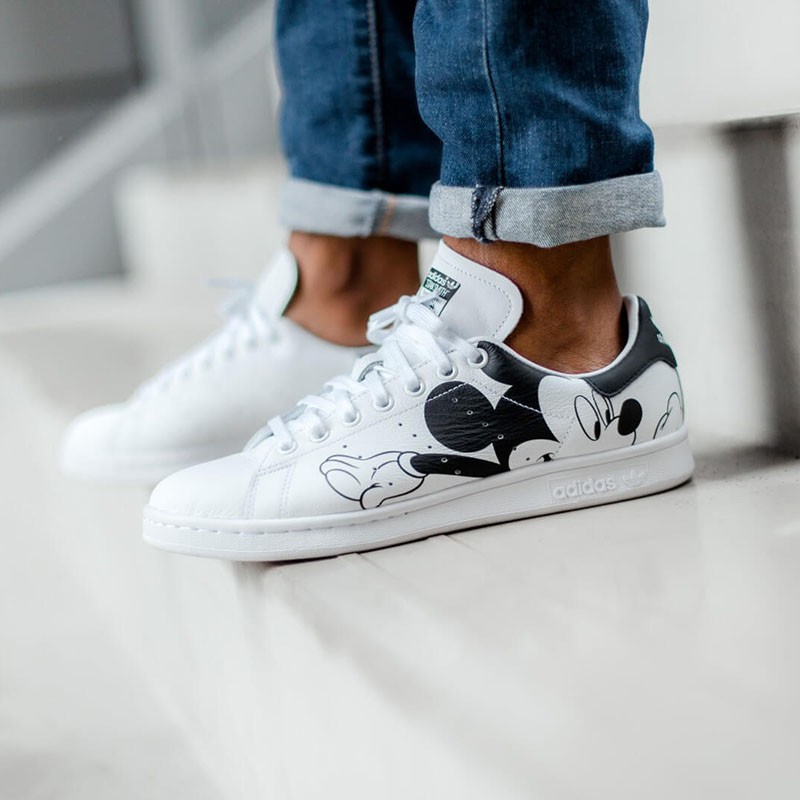 Giày Thể Thao Thiết Kế In Hình Chuột Mickey Thời Trang