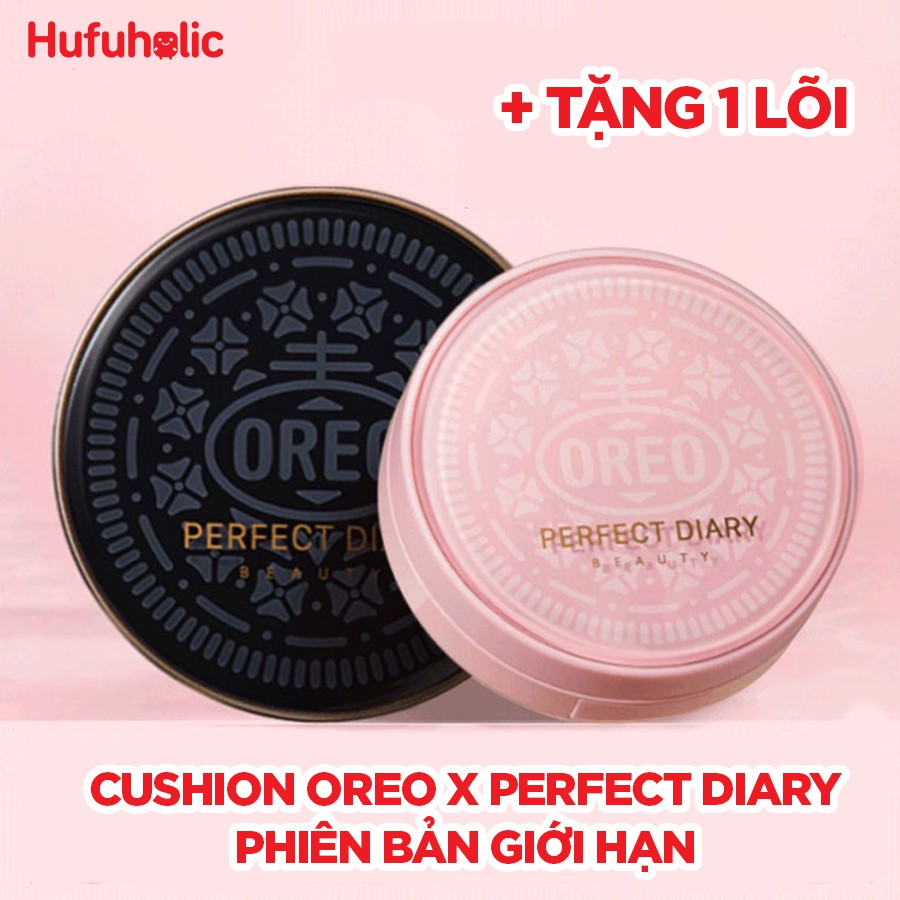 PERFECT DIARY x OREO - Kem nền phấn nước tự nhiên lâu trôi Longlasting Radiance Cushion Foundation o