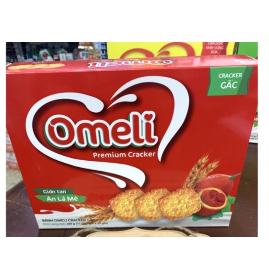 Bánh Omeli Cracker Hộp 288G Khoai Tây/Vừng dừa/Gấc