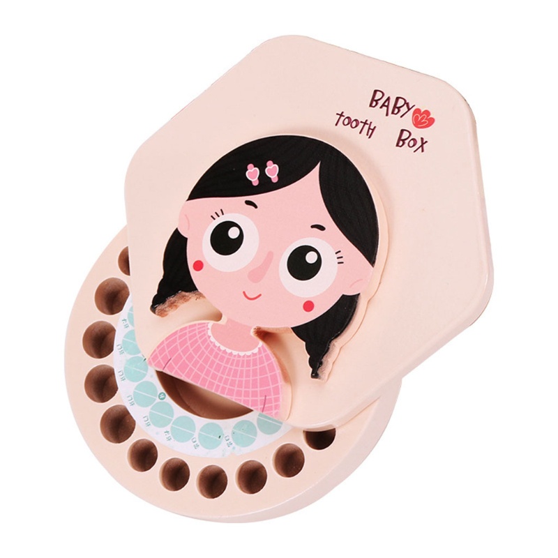 Hộp Đựng Răng Sữa Em Bé Họa Tiết Hoạt Hình In Chữ Tiếng Anh Độc Đáo Tiện Dụng