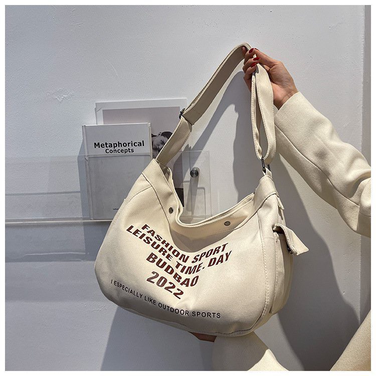 Túi tote cặp đeo chéo vải canvas học sinh sinh viên cỡ lớn đeo vai đi học thời trang unisex nam nữ Hàn Quốc