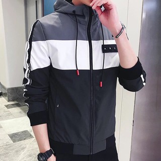 Áo khoác dù nam 2 lớp xám sang trọng ms084