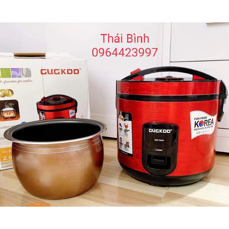 Nồi Cơm Điện CUCKOO 3D Bền Đẹp Dung Tích 2 Lít, Lòng Siêu Dày - Bảo Hành 12 Tháng